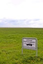 Warning, flood hazard road sign, moor area of Ã¢â¬â¹Ã¢â¬â¹northern Germany